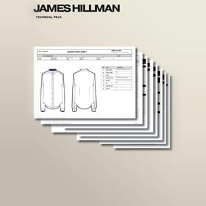 ファッションテックパックテンプレート、編集可能なExcel仕様書、部品表、原価計算（PDF作業例）
