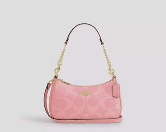 COACH Teri Shoulder Bag In signature canvas/Powder Pink