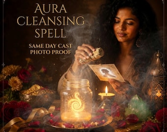 Aura Cleansing Spell, Aura Cleansing, Energy Cleansing, Spiritual Protection, Negative Energy Removal, Protection Spell