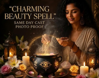 Charming Beauty Spell, Attraction Spell, Love Manifestation, Energy Alignment, Personalized Ritual, Spiritual Guidance