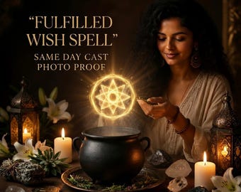 Fulfilled Wish Spell, Wish Fulfillment, Manifestation Ritual, Intention Ritual, Law of Attraction, Personalized Ritual