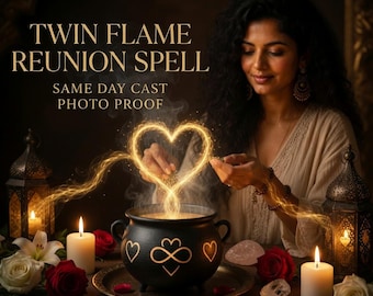 Twin Flame Reunion, Twin Flame Spell, Reconciliation Spell, Love Spell, Relationship Healing, Love Manifestation