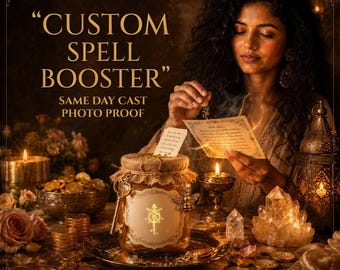 Custom Spell Booster, Personalized Ritual, Manifestation Ritual, Energy Alignment, Spiritual Guidance, Same Day Casting