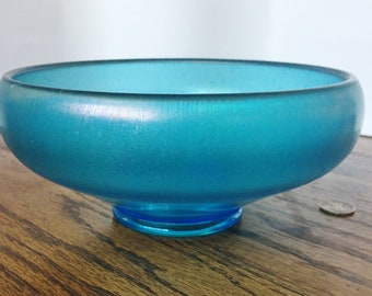 FENTON Celeste Blue Stretch Glass Iridescent 1924-27 Bowl