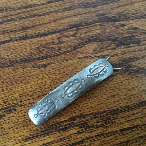 Vintage Sterling Silver Native American Hair Barrette shops 8 grams