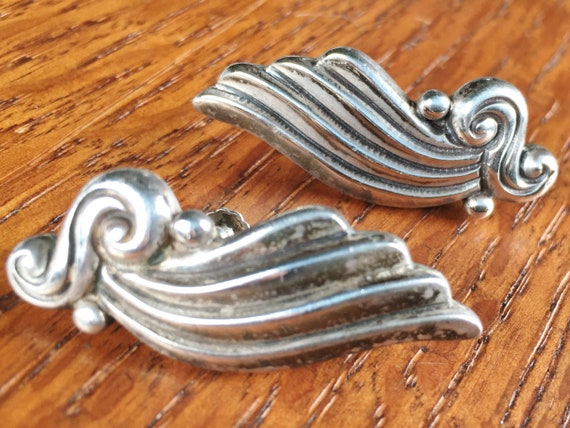 MARGOT DE TAXCO Vintage Sterling Silver Earrings … - image 4