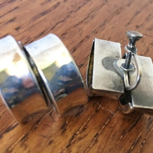 Vintage Sterling Silver Earrings screw back 1940s jewelry 925 9 grams