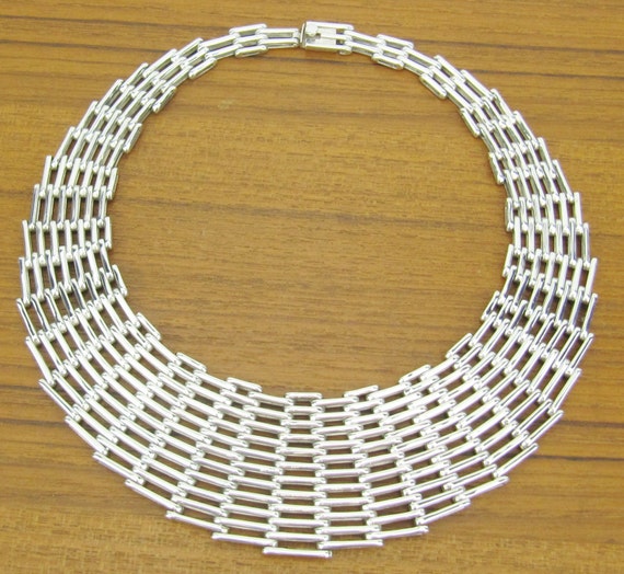 Reveri Castillo (attr) modernist Mexican silver Necklace — One Good Eye  Silver