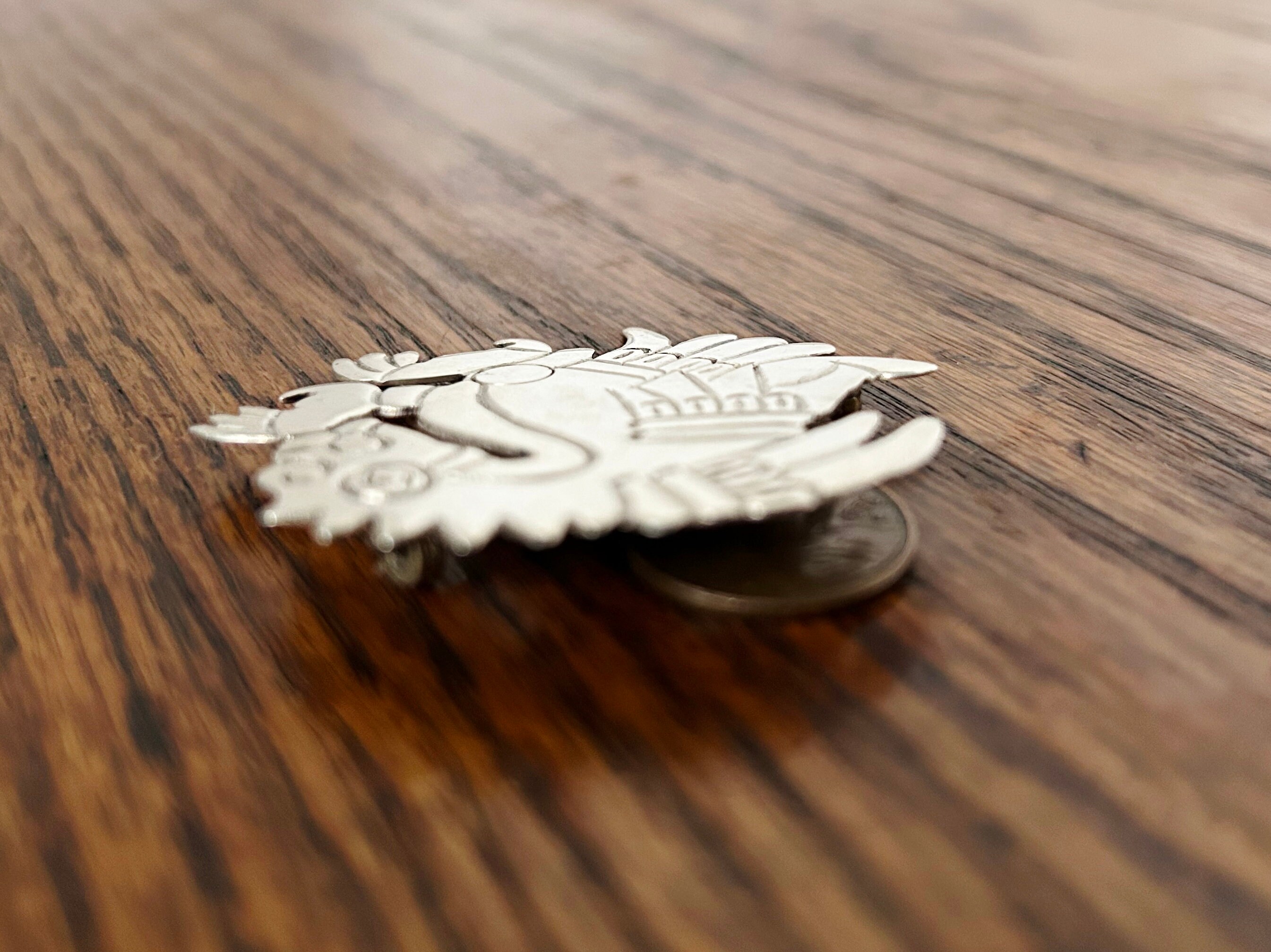 Vintage Sterling Silver Pin Brooch Mayan Aztec Eagle Bird Condor 980 ...