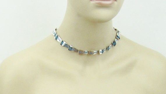 Vintage Mexican Sterling Silver and Turquoise Blu… - image 2