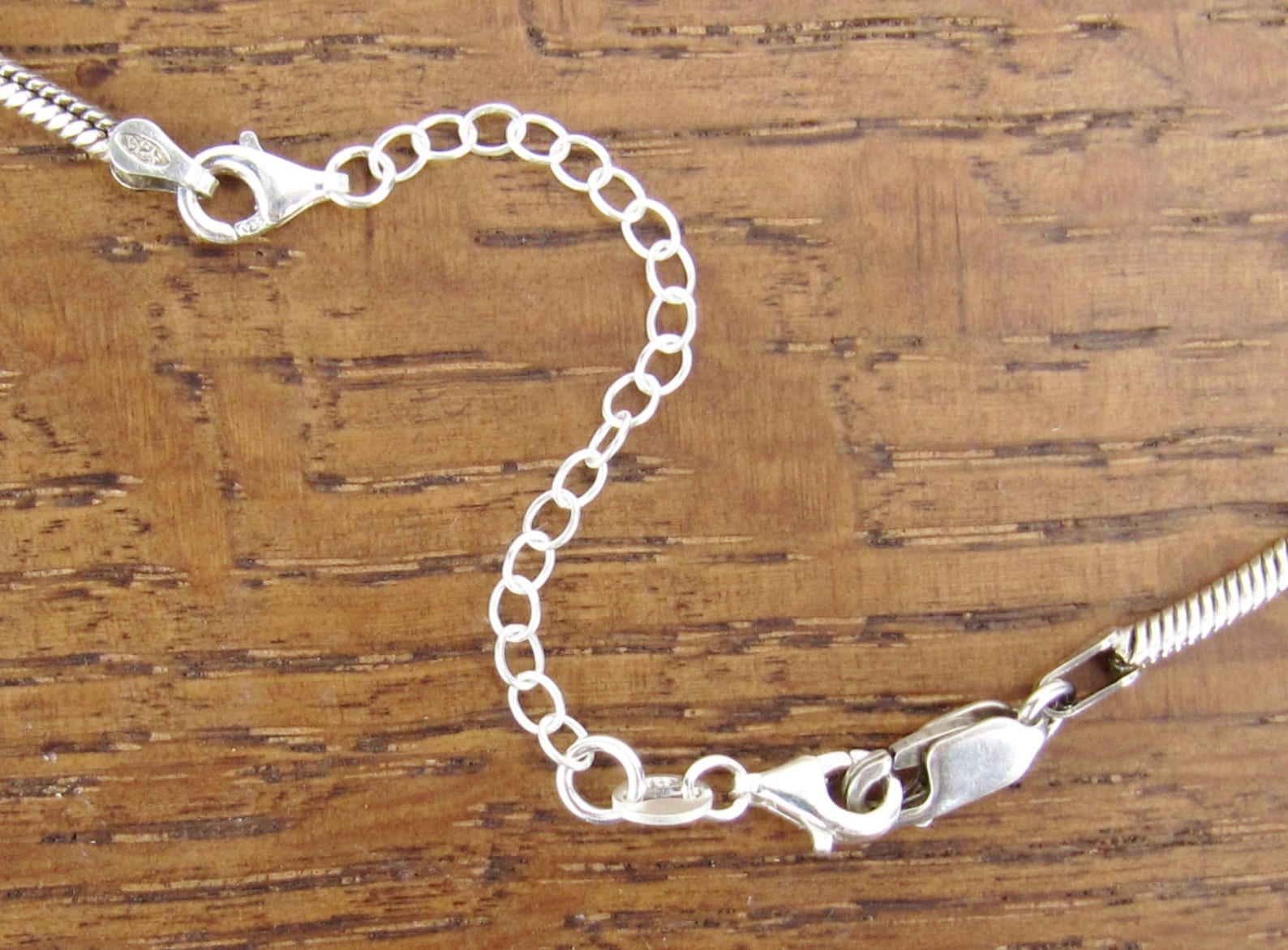 Sterling Silver Safety Chain Bracelet Necklace Jewelry Etsy