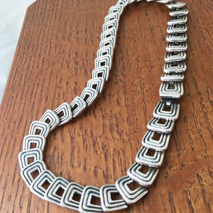 LOS CASTILLO Vintage Sterling Silver Chain necklace 877 Eagle mark Mexico 925 14.75 inches 73 grams