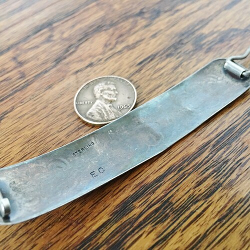 Vintage Sterling Silver Native American Hair Barrette shops 8 grams