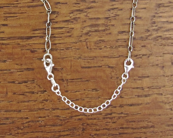 4 Inch Sterling Silver Cable Chain Extender With Lobster Clasp - 925 Genuine Silver