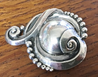 Margot de Taxco sterling pin brooch 5214 mexican jewelry silver Mexico .925 vintage 23 grams