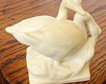 ROOKWOOD Vintage Pottery Goose Geese Paperweight 1935 number 1855