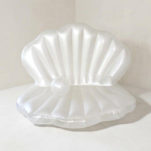 Giant Clam Shell Pool Float | Realistic Seashell Water Prop, Pearl Detail