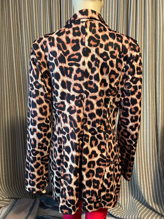 Leopard print polyester blazer - image 3