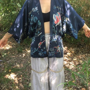 Kimono style handmade silk short cover