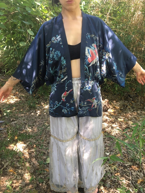 Kimono style handmade silk short cover