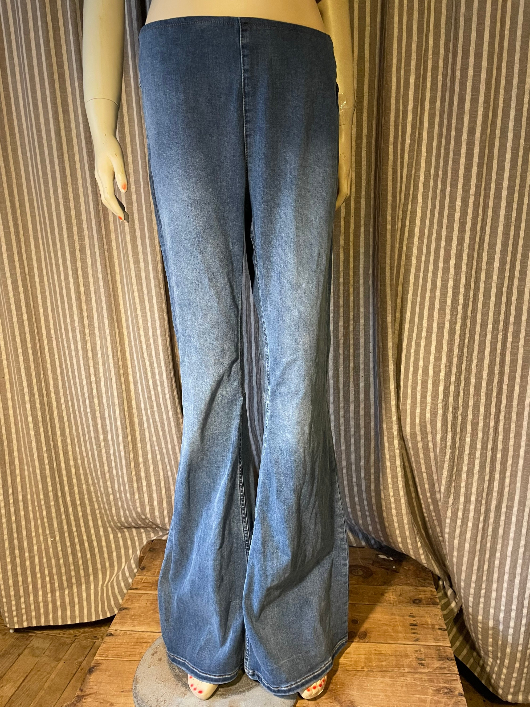 FP Pull on Stretchy Bell Bottom Jeans