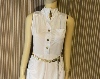 White short go go jumpsuit