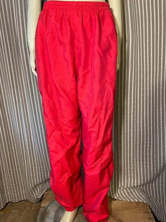 Red Vintage Nylon Track Pants - Etsy