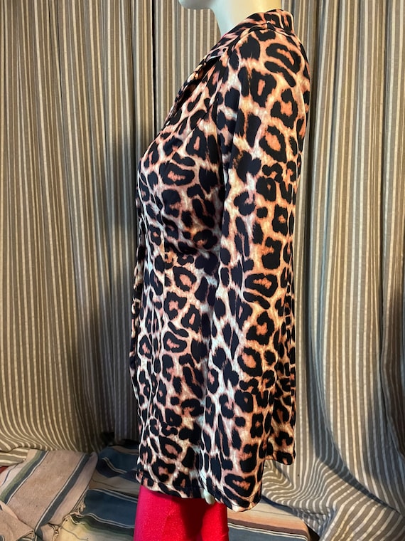 Leopard print polyester blazer - image 2