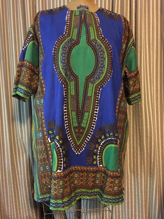 Unisex handmade African Dashiki long tunic top or… - image 1