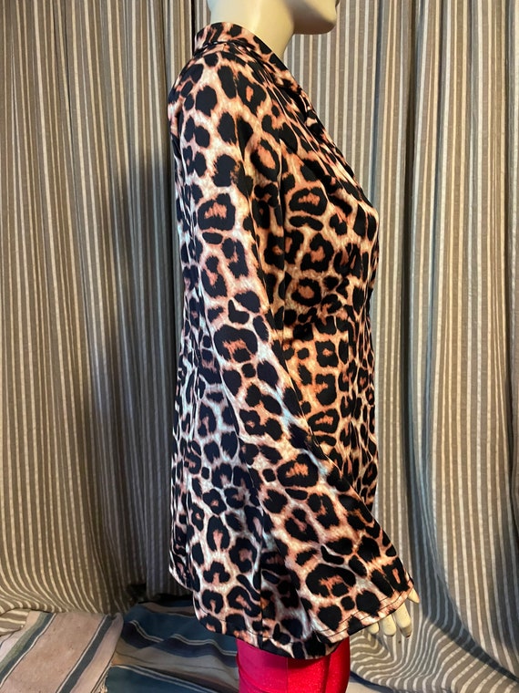 Leopard print polyester blazer - image 4