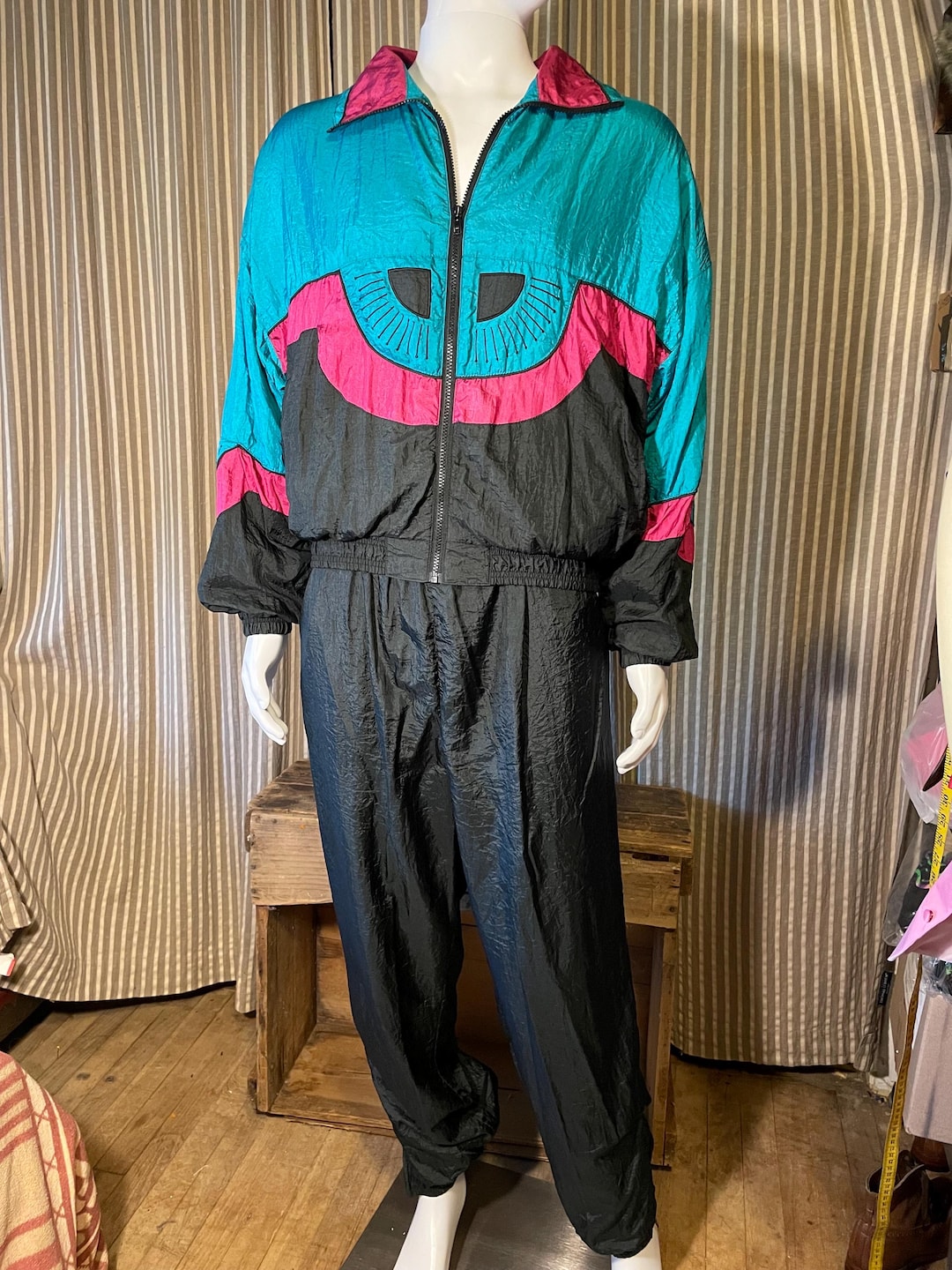 Vintage Nylon Two Piece Track Suit - Etsy