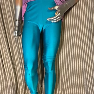 Jade green stretchy shiny leggings