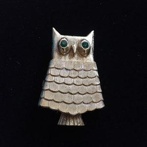Vintage Avon owl brooch with solid perfume locket