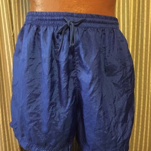 Royal blue vintage nylon track shorts