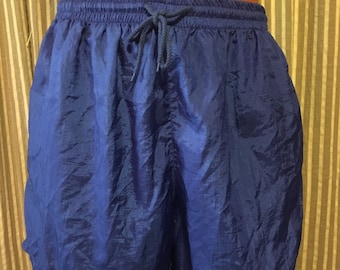 Royal blue vintage nylon track shorts