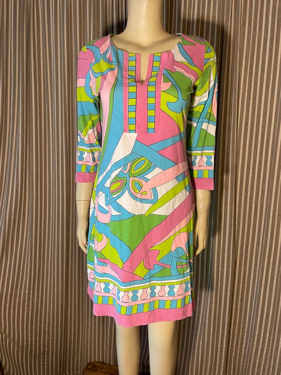 Colorful mixed print vintage inspired dress