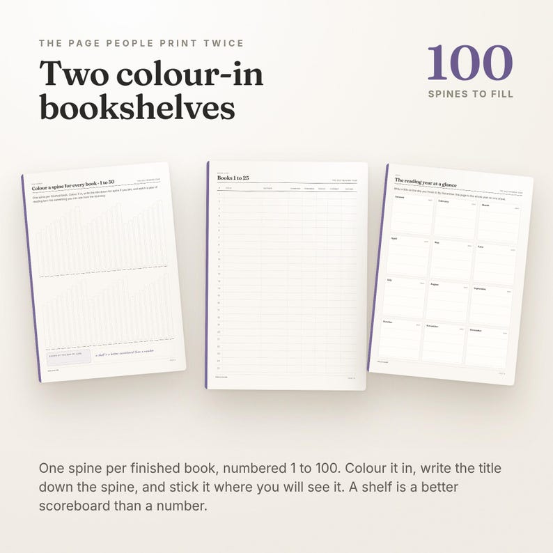 2027 Reading Tracker Printable | Dated Reading Journal, 100 Book Log ...