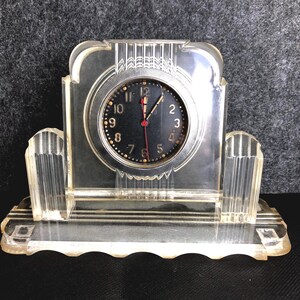 Soviet Tank Clock ChChZ | Mid Century Desk Watch | Cold War Acrylic Skeleton Clock | Vintage Industrial Mechanical Office Decor | Space Age