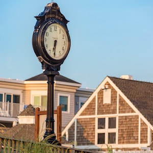 Bethany Beach Clock Sunrise Delaware Summer Seascape Fence Dune Beach Shore Rehoboth Beach