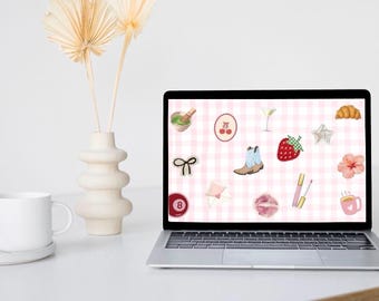 Girly Collage Tapete | Desktop Hintergrund (Digitaler Download)