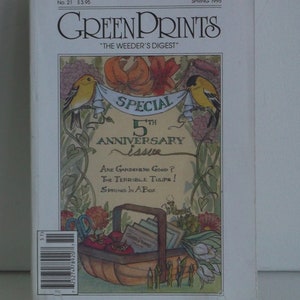 1995 GREEN PRINTS NATURE Book/Weeders Digest/Gardening Book/Humorous Gardening Book/Gardening Tales/Funny Gardening/Gardening Tips & Tricks
