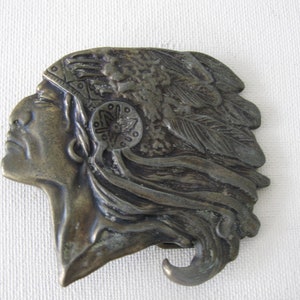 Vintage INDIAN HEAD Belt BUCKLE/Western Design Buckles/Fashion Buckles/Belt Accessory/Metal Buckles/Belts/Ornamental Buckles/Designer Belts
