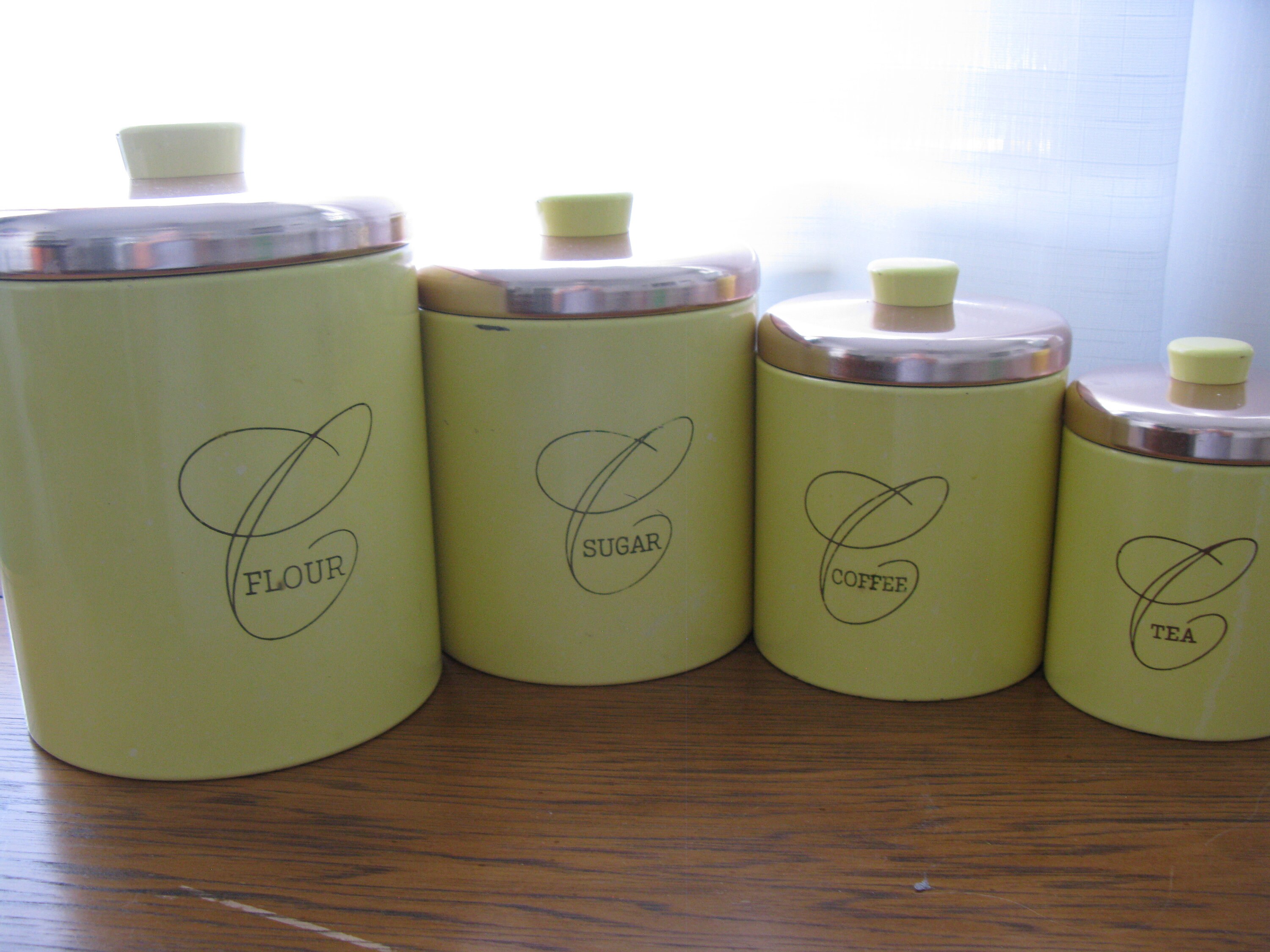 RANSBURG ランズバーグ キャニスター 缶 6点セット 黄色 花 RANSBURG ランズバーグ キャニスター 缶 6点セット 黄色 花