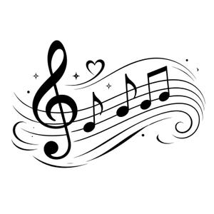 Musiknoter SVG | G-klavmelodi