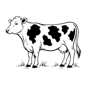 Ko SVG | Gårdsdjurskontur