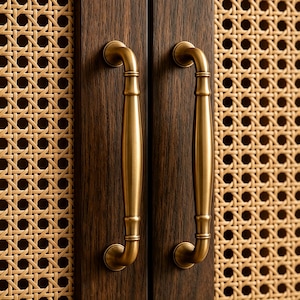 Antique Brass Cabinet Knobs French Bronze Drawer Pulls Vintage Furniture Hardware Dresser Knob Housewarming Gift Mid Century Modern DIY