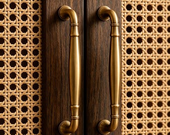 Tiradores de latón antiguo para armarios, tiradores de bronce francés para cajones, herrajes vintage para muebles, pomo de cómoda, regalo de inauguración de casa, estilo moderno de mediados de siglo, bricolaje.