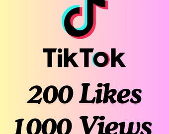 1000 visualizzazioni su TikTok / 200 Mi piace / Servizio di crescita rapida su TikTok / Coinvolgimento reale / Promozione sui social media / Aumento di TikTok