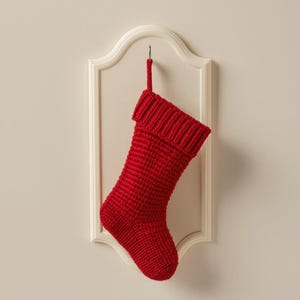 Personalised Christmas Stocking Holder, Custom Name Mantel Hook, Scandi Cream 3D Printed Xmas Decor, Stocking Hanger Gift