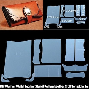 Leather Wallet Pattern PDF Digital Download Printable Wallet Template DIY Leather Craft